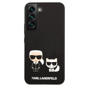 Husa telefon Karl Lagerfeld pentru Samsung Galaxy S22+, Karl Lagerfeld and Choupette, Liquid Silicon, Black