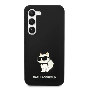 Husa telefon Karl Lagerfeld pentru Samsung Galaxy S23, Choupette NFT, Silicon lichid, Negru