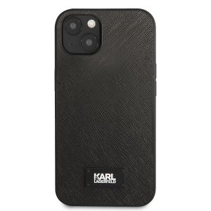 Husa de protectie telefon Karl Lagerfeld, Saffiano Kryt Pro pentru Apple iPhone 13, Poliuretan, Negru