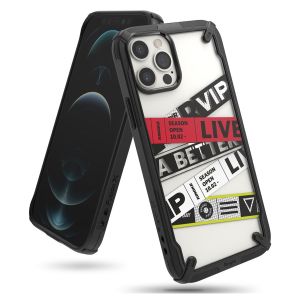 Husa telefon Ringke Fusion X Design pentru iPhone 12/12 Pro, Plastic, Negru