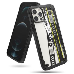Husa telefon Ringke Fusion X Design pentru iPhone 12/12 Pro, Plastic/Policarbonat, Negru