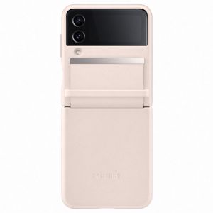 Husa telefon Samsung pentru Samsung Galaxy Z Flip4, Flap Leather Cover, Peach