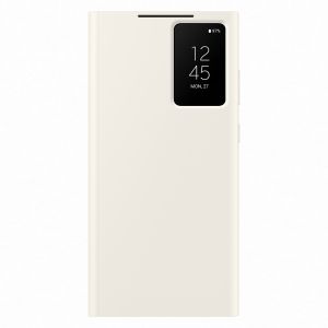 Husa telefon Samsung Smart View Wallet Case pentru Samsung Galaxy S23 Ultra, Cream
