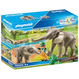 Jucarie Playmobil Family Fun, Habitatul elefantilor 70324