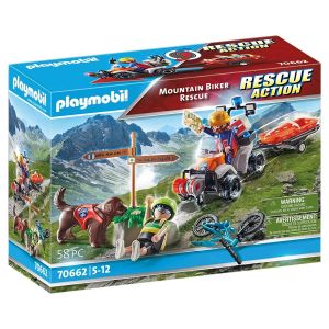 Jucarie Playmobil Rescue Action, Salvator montan cu ATV 70662