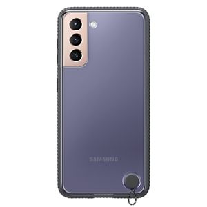 Husa de protectie telefon Samsung Clear Protective Cover pentru Samsung Galaxy S21, EF-GG991CBEGWW, Negru