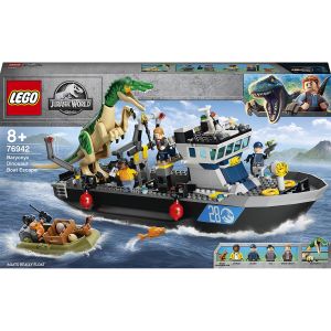 LEGO® Jurassic World: Evadarea Baryonyx pe Vapor 76942, 308 piese, Multicolor