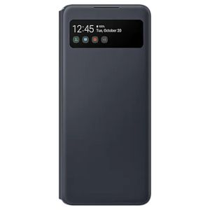 Husa de protectie telefon pentru Samsung Galaxy A42 5G, View Wallet Cover, Negru
