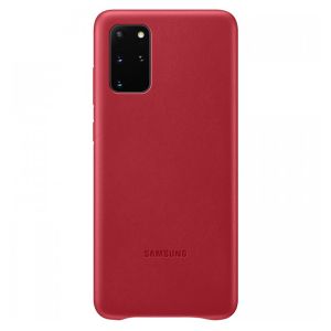 Husa de protectie telefon Samsung Leather Cover pentru Samsung Galaxy S20+, EF-VG985LREGEU, Piele, Rosu