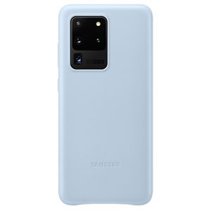 Husa de protectie telefon Samsung Leather Cover pentru Samsung Galaxy S20 Ultra, EF-VG988LLEGEU, Piele, Albastru