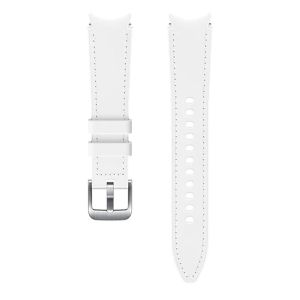 Curea pentru Samsung Galaxy Watch4 si Watch4 Classic, Hybrid Leather, S/M, White