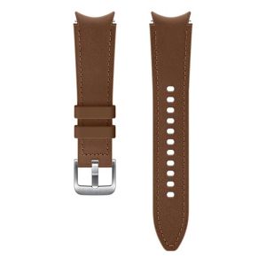 Curea pentru Samsung Galaxy Watch4 si Watch4 Classic, Hybrid Leather, S/M, Brown