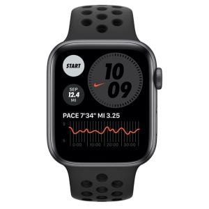 Ceas Smartwatch Apple Watch SE, GPS, Space Gray Aluminium Case, 44mm, Anthracite/Black Nike Sport Band