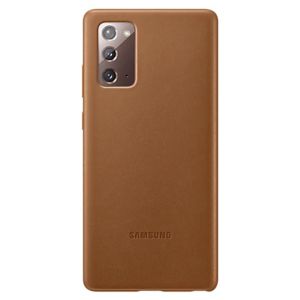 Husa telefon pentru Samsung Galaxy Note20, Leather Cover, Maro