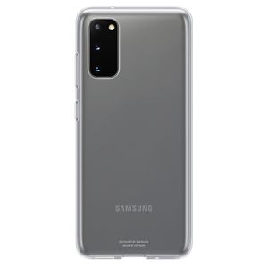 Husa de protectie telefon Samsung Clear Cover pentru Samsung Galaxy S20, EF-QG980TTEGEU, Transparent