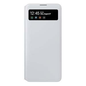 Husa de protectie telefon Samsung S View Wallet Cover pentru Samsung Galaxy A71, EF-EA715PWEGEU, Alb