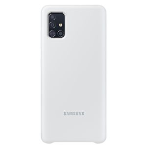 Husa de protectie telefon Samsung Silicone Cover pentru Samsung Galaxy A51, EF-PA515TWEGEU, Alb