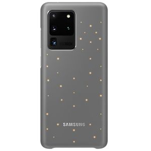 Husa de protectie telefon Samsung LED Cover pentru Samsung Galaxy S20 Ultra, EF-KG988CJEGEU, Gri
