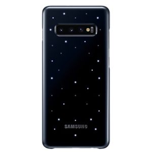 Husa de protectie telefon Samsung LED Cover pentru Samsung Galaxy S10+, EF-KG975CBEGWW, Negru