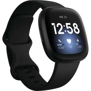 Ceas Smartwatch FITBIT Versa 3, Android/IOS, Black Aluminium