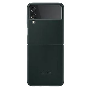 Husa telefon Samsung pentru Samsung Galaxy Z Flip 3, Piele, Green