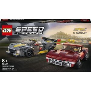 LEGO® Speed Champions: Chevrolet Corvette C8.R si 1968 Chevrolet Corvette 76903, 512 piese, Multicolor