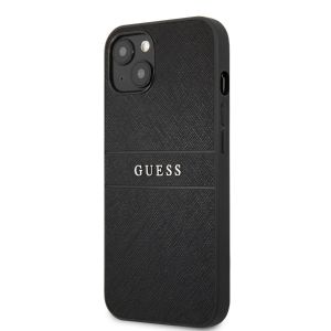 Husa telefon Guess pentru iPhone 13, Leather Saffiano, Plastic, Negru