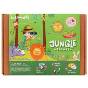 Jucarie Set creatie Jack In The Box, Safari in jungla, 3 in 1, Multicolor
