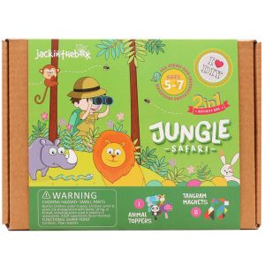 Jucarie Set creatie Jack In The Box, Safari in jungla, 2 in 1, Multicolor
