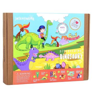 Jucarie Set creatie Jack In The Box, Dinozaurii, 6 in 1, Multicolor
