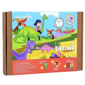 Jucarie Set creatie Jack In The Box, Dinozaurii, 3 in 1, Multicolor
