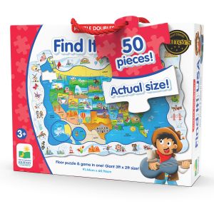 Jucarie Puzzle si joc harta SUA, The Learning Journey, Multicolor