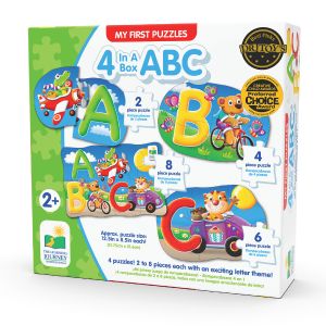 Jucarie Set primele mele 4 Puzzle-uri ABC-ENG, The Learning Journey, Multicolor