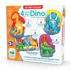 Jucarie Set primele mele 4 Puzzle-uri Dinozauri, The Learning Journey, Multicolor