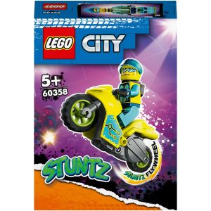 LEGOÂ® City - Motocicleta de cascadorie cibernetica 60358, 13 piese, Multicolor