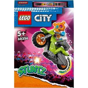 LEGOÂ® City - Motocicleta de cascadorie cu urs 60356, 10 piese, Multicolor