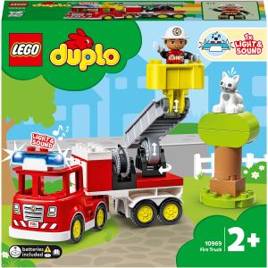 LEGOÂ® DUPLOÂ®: Camion de pompieri, 21 piese, 10969, Multicolor