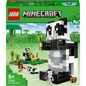 LEGO® Minecraft: Refugiul ursilor panda 21245, 553 piese, Multicolor