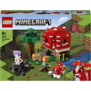 LEGOÂ® Minecraftâ„˘: Casa ciuperca, 272 piese, 21179, Multicolor