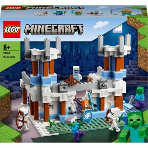 LEGO® Minecraft: Castelul de gheata, 499 piese, Multicolor, 21186, Multicolor