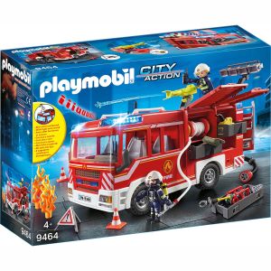 Jucarie Playmobil City Action, Masina de pompieri cu furtun 9464, Multicolor