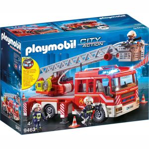 Jucarie Playmobil City Action, Masina de pompieri cu scara 9463, Multicolor