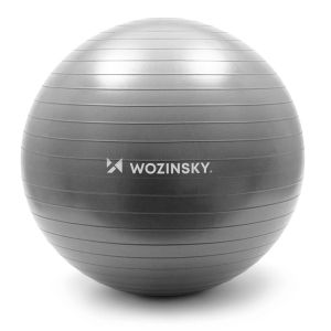 Minge gimnastica Wozinsky, 65 cm, Argintiu