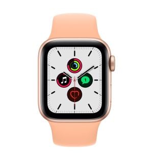 Ceas Smartwatch Apple Watch SE, GPS, Gold Aluminium Case, 44mm, Pink Sand Sport Band