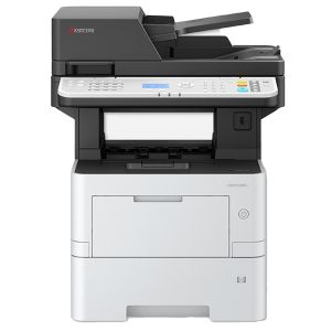 Multifunctional laser monocrom Kyocera ECOSYS MA4500X, A4, 45 ppm, RADF, duplex, USB, retea, tava hartie frontala 500 coli si tava bypass 100 coli, toner starter 6000 pagini inclus, Negru/Alb