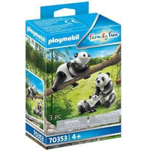 Jucarie Playmobil Family Panda cu pui 70353, Multicolor