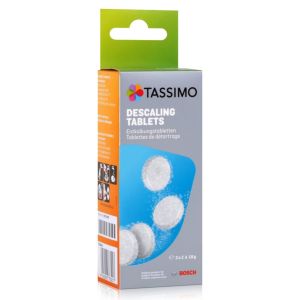 Tablete decalcifiere Bosch Tassimo, pentru espressoare, 2x2 buc, Alb