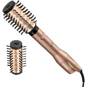 Perie rotativa BaByliss Big Hair Dual AS952E, 650W + 2 accesorii, Tehnologie Ionica, Auriu