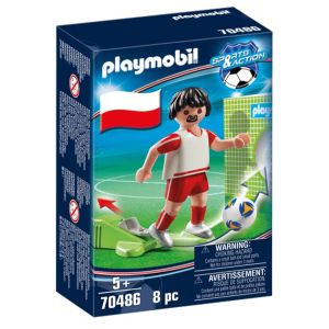 Jucarie Playmobil Sports&Action, Jucator de fotbal Polonia 70486