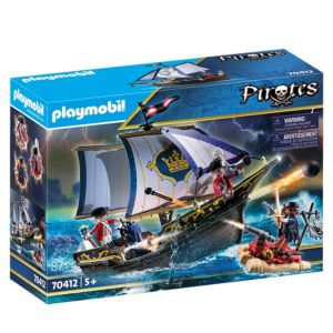 Jucarie Playmobil Pirates, Soldat Britanic si caravela 70412